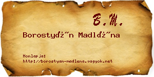 Borostyán Madléna névjegykártya